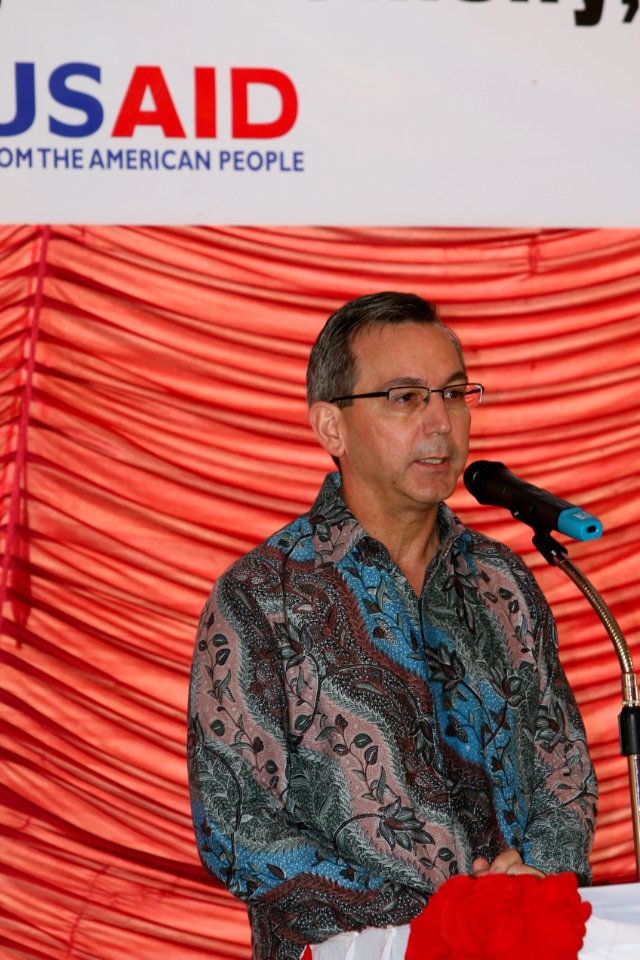 U.S. and Indonesia Open $280 Million Banda Aceh Highway. U.S. Ambassador Scot Marciel gives opening remarks at the event at the Lambeso River Bridge. (6233107169)