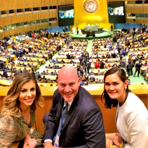 U.S. Assistant Secretary of State Michelle Giuda with U.S. Assistant Secretary of State R. Clarke Cooper and U.S. State Department spokesperson Morgan Ortagus