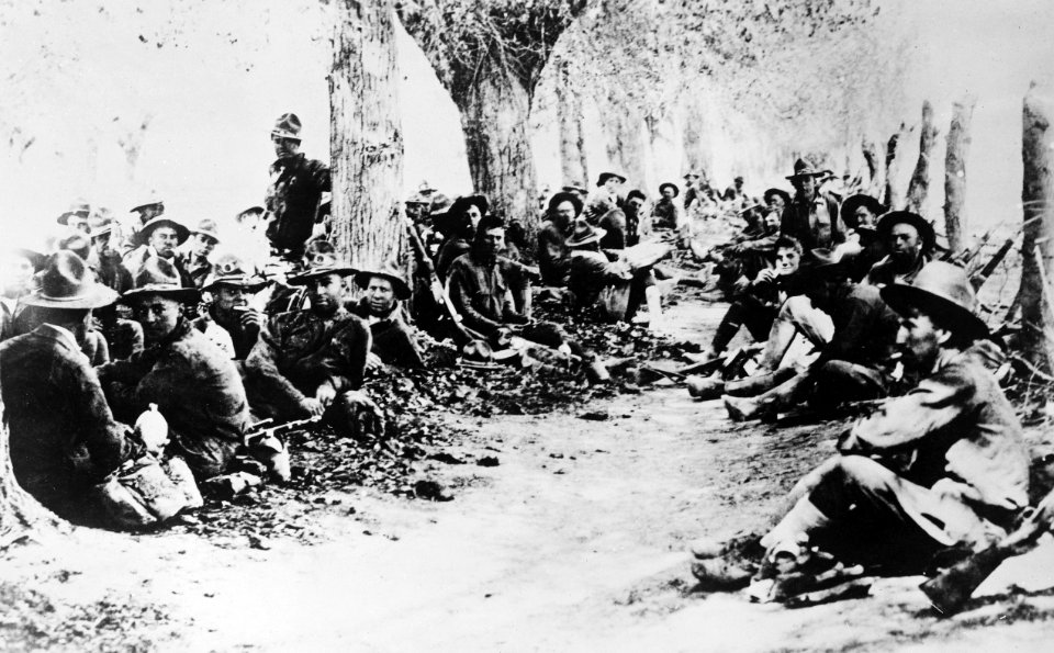 U.S. Army Expeditionary troops resting in Mexico, April 1, 1916 LCCN2009632213 (cropped)
