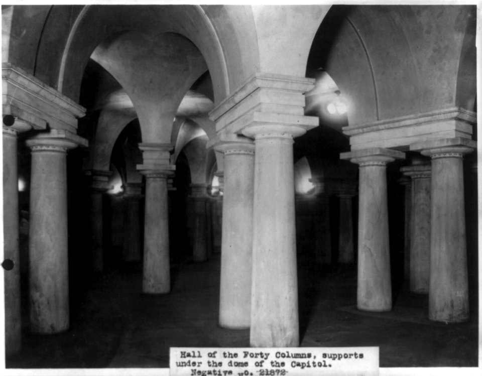 U.S. Capitol interiors- Hall of the Forty Columns, supports under the dome of the Capitol LCCN2005692157