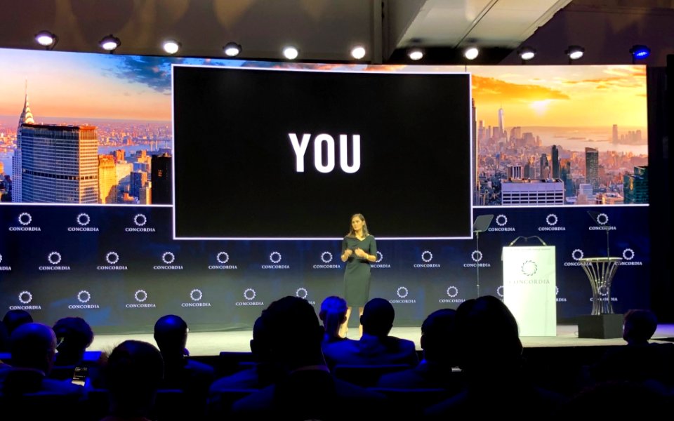 U.S. Assistant Secretary of State Michelle Giuda speaking at the Concordia Summit