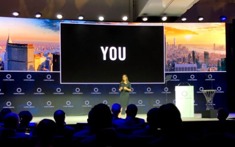 U.S. Assistant Secretary of State Michelle Giuda speaking at the Concordia Summit photo