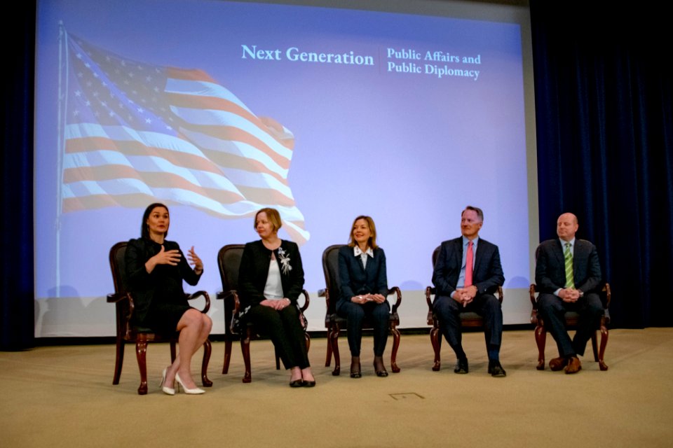 U.S. Assistant Secretary of State Michelle Giuda launching the new US State Dept. Bureau of Global Public Affairs