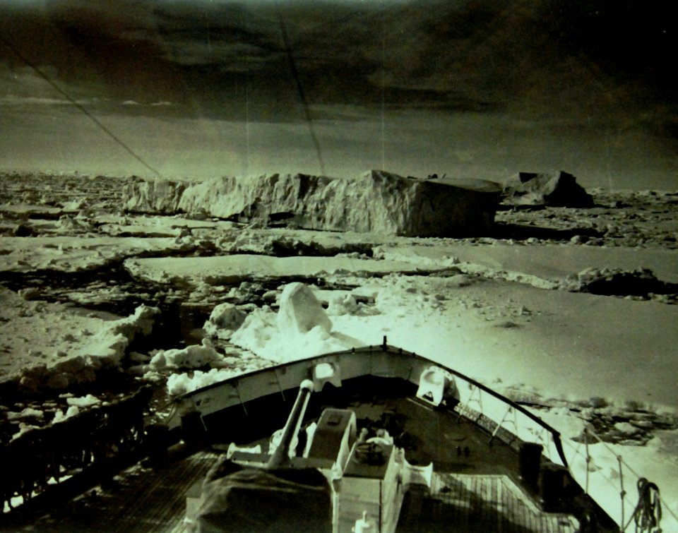 U.S. Coast Guard cutter heads into the North Atlantic ice pack, 1946 (22069296611)