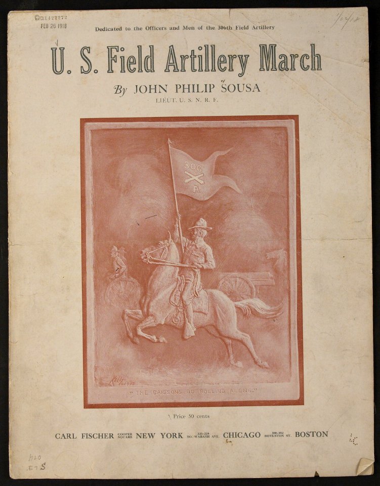 U.S. Artillery March Sheet Music Cover