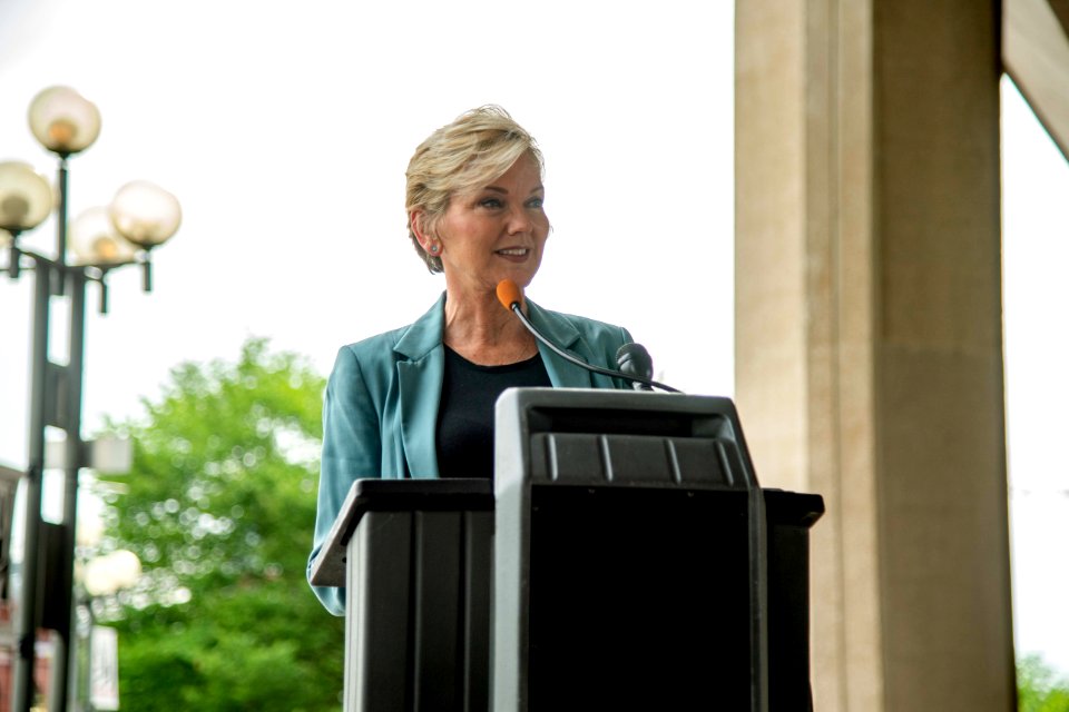 U.S. Department of Energy Secretary J. Granholm at the PRIDE Month LGBTQ+ Flag Raising on June 1, 2021 - DSP 6925