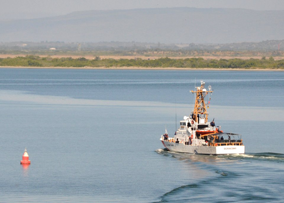 U.S. Coast Guard Island-class cutter Ocracoke (WPB 1307) departs Naval Station Guantanamo Bay