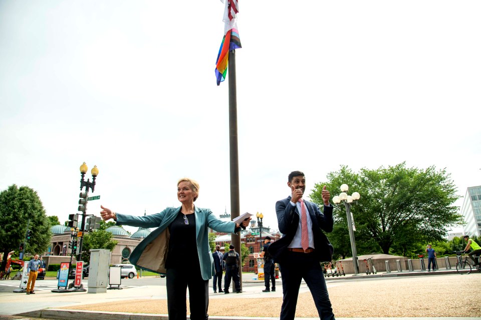 U.S. Department of Energy Secretary J. Granholm at the PRIDE Month LGBTQ+ Flag Raising on June 1, 2021 - DSP 7132