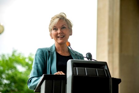 U.S. Department of Energy Secretary J. Granholm at the PRIDE Month LGBTQ+ Flag Raising on June 1, 2021 - DSP 6958