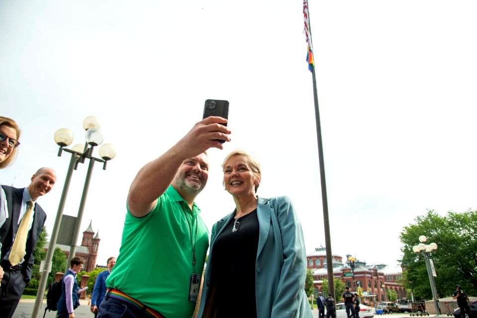 U.S. Department of Energy Secretary J. Granholm at the PRIDE Month LGBTQ+ Flag Raising on June 1, 2021 - DSP 7157
