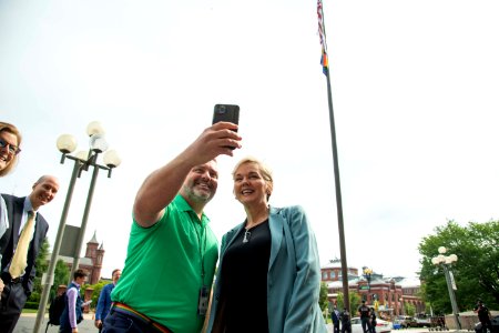 U.S. Department of Energy Secretary J. Granholm at the PRIDE Month LGBTQ+ Flag Raising on June 1, 2021 - DSP 7157