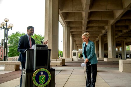 U.S. Department of Energy Secretary J. Granholm at the PRIDE Month LGBTQ+ Flag Raising on June 1, 2021 - DSP 6904