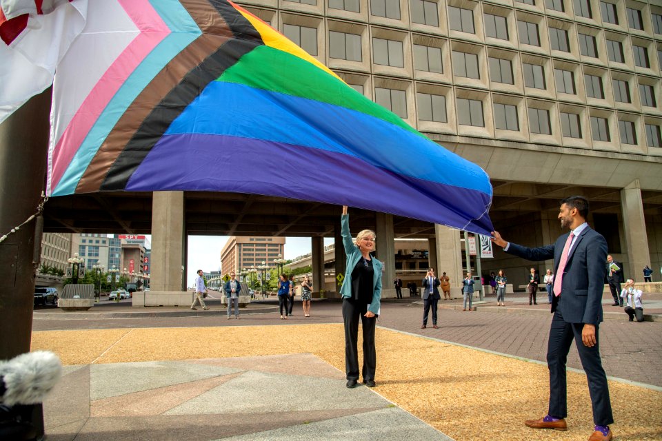 U.S. Department of Energy Secretary J. Granholm at the PRIDE Month LGBTQ+ Flag Raising on June 1, 2021 - DSP 7040