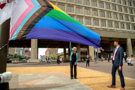 U.S. Department of Energy Secretary J. Granholm at the PRIDE Month LGBTQ+ Flag Raising on June 1, 2021 - DSP 7040