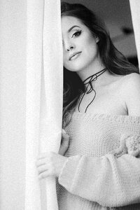 Black and white curtain beauty