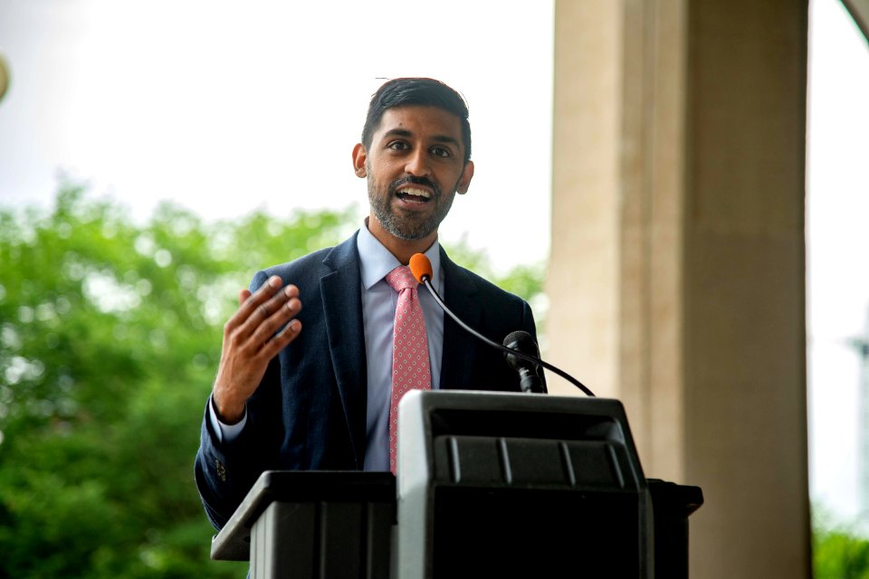 U.S. Department of Energy speaker at the PRIDE Month LGBTQ+ Flag Raising on June 1, 2021 - DSP 6889