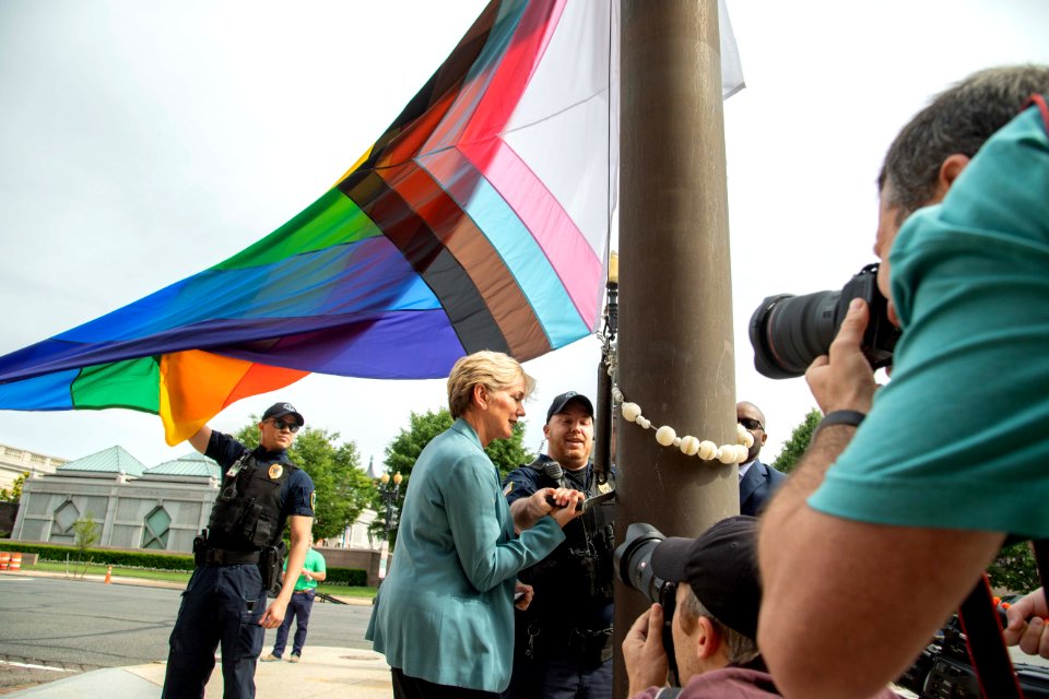 U.S. Department of Energy Secretary J. Granholm at the PRIDE Month LGBTQ+ Flag Raising on June 1, 2021 - DSP 7087