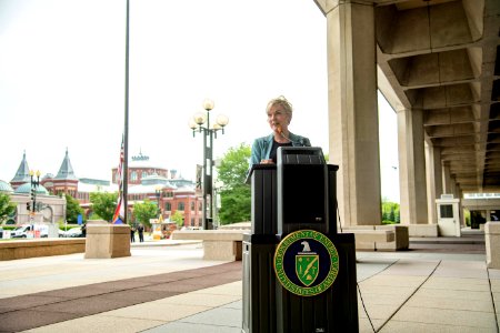 U.S. Department of Energy Secretary J. Granholm at the PRIDE Month LGBTQ+ Flag Raising on June 1, 2021 - DSP 6963