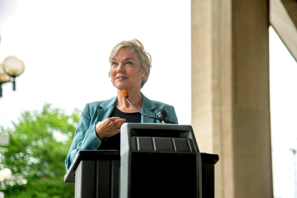 U.S. Department of Energy Secretary J. Granholm at the PRIDE Month LGBTQ+ Flag Raising on June 1, 2021 - DSP 6919