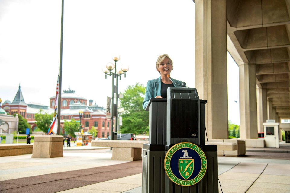 U.S. Department of Energy Secretary J. Granholm at the PRIDE Month LGBTQ+ Flag Raising on June 1, 2021 - DSP 6936