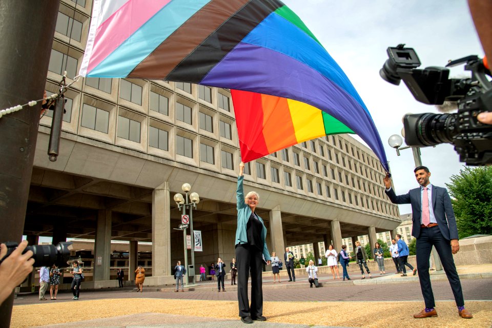 U.S. Department of Energy Secretary J. Granholm at the PRIDE Month LGBTQ+ Flag Raising on June 1, 2021 - DSP 7055