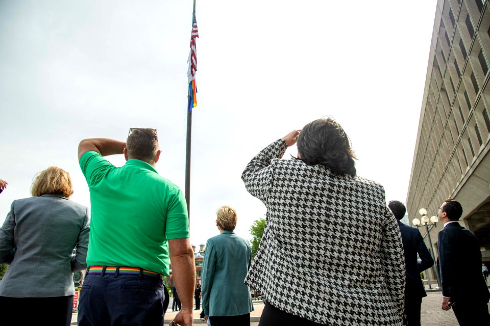 U.S. Department of Energy Secretary J. Granholm at the PRIDE Month LGBTQ+ Flag Raising on June 1, 2021 - DSP 7146