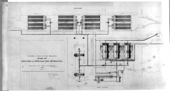 U.S. Gen'l Post Office Building, plan of heating and ventilating apparatus LCCN2002717721