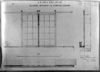 U.S. Gen'l Post Office, sliding window in Engine Room LCCN2002717720