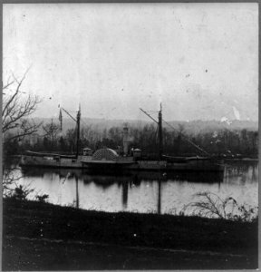 U.S. gunboat Mendota in James River, near Dutch Gap Canal; Peterburg, Virginia, campaign LCCN2006679280 photo