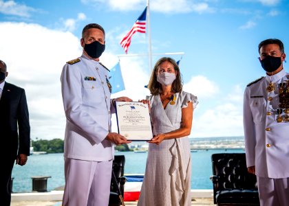 U.S. INDO-PACIFIC COMMAND CHANGE OF COMMAND CEREMONY 210430-N-XC372-1248