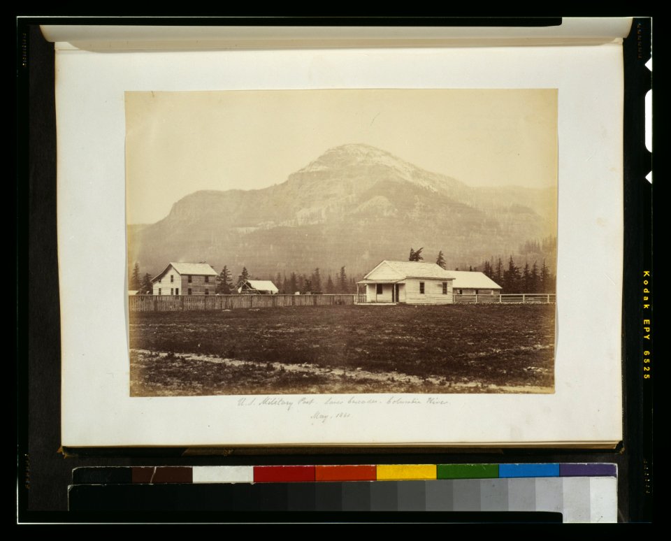 U.S. military post, lower Cascades, Columbia River, May 1860 LCCN2003663143
