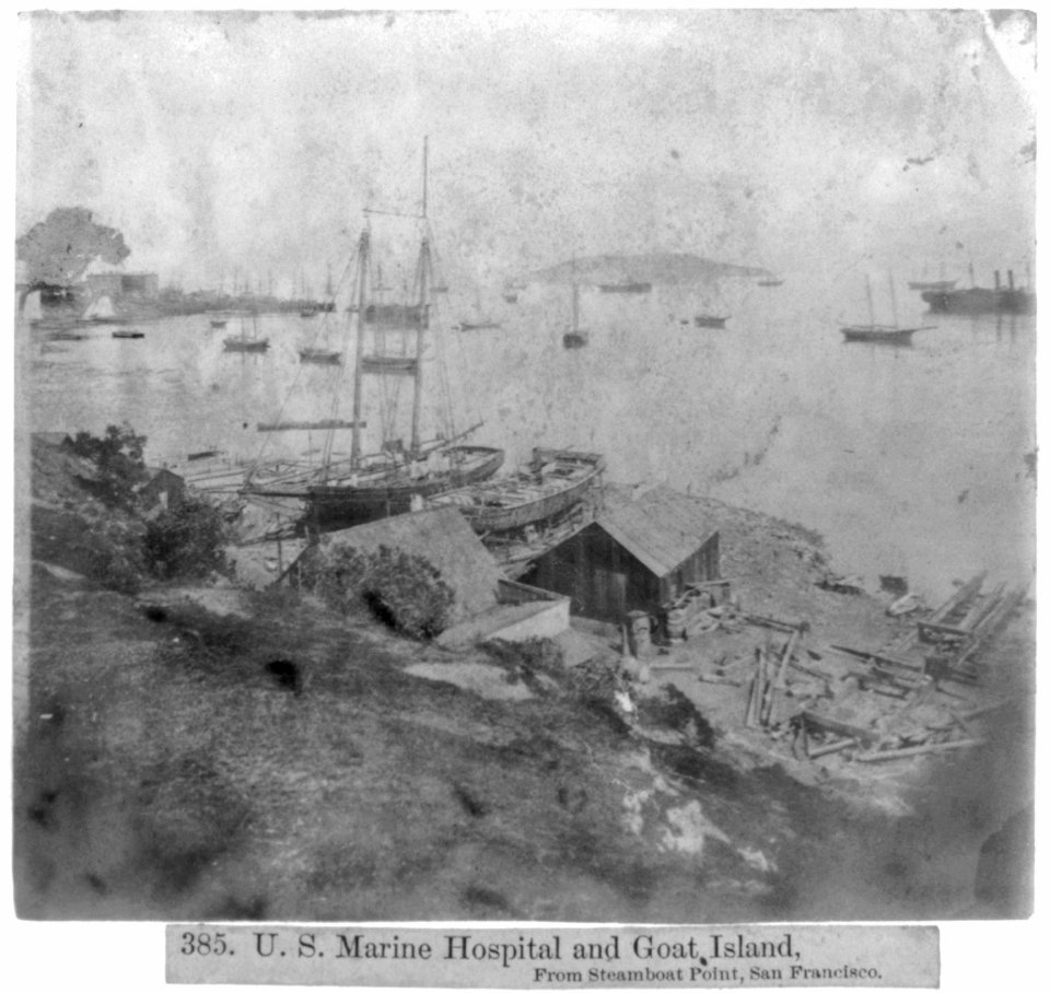 U.S. Marine Hospital and Goat Island - From Steamboat Point, San Francisco LCCN2002722038