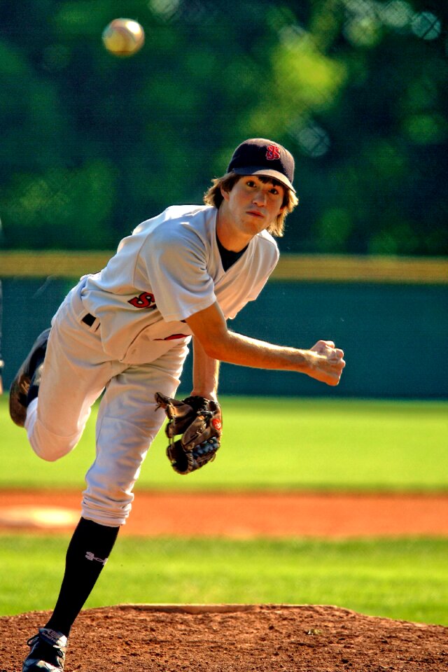 Playing baseball sport