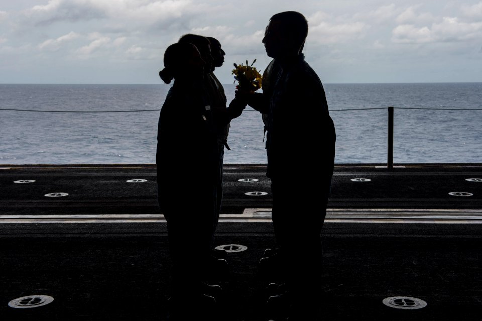 U.S. Navy chief petty officer selects pass vessels in remembrance of the victims of the Sept 140911-N-MD297-100
