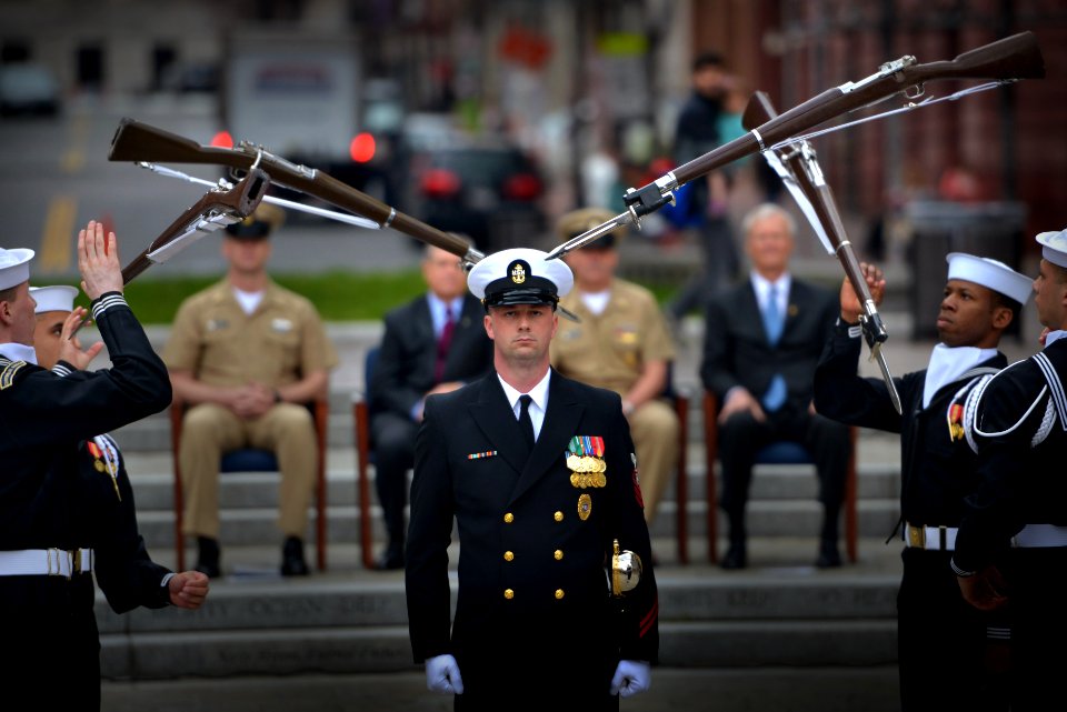 U.S. Navy chief petty officers celebrate 120 years of the chief petty officer rank during a ceremony April 1, 2013, at the U.S. Navy Memorial in Washington, D.C.