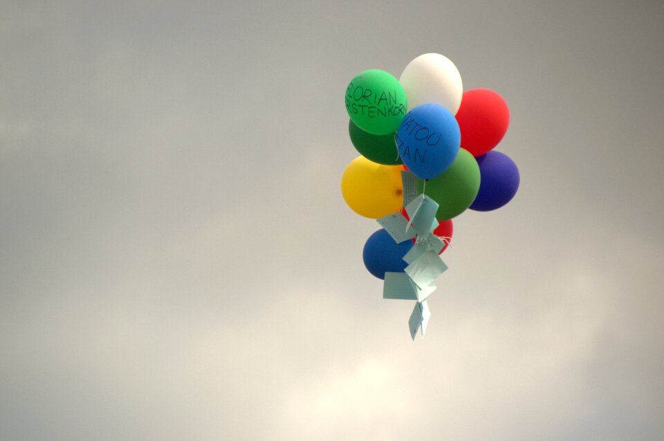 Balloons sky flying