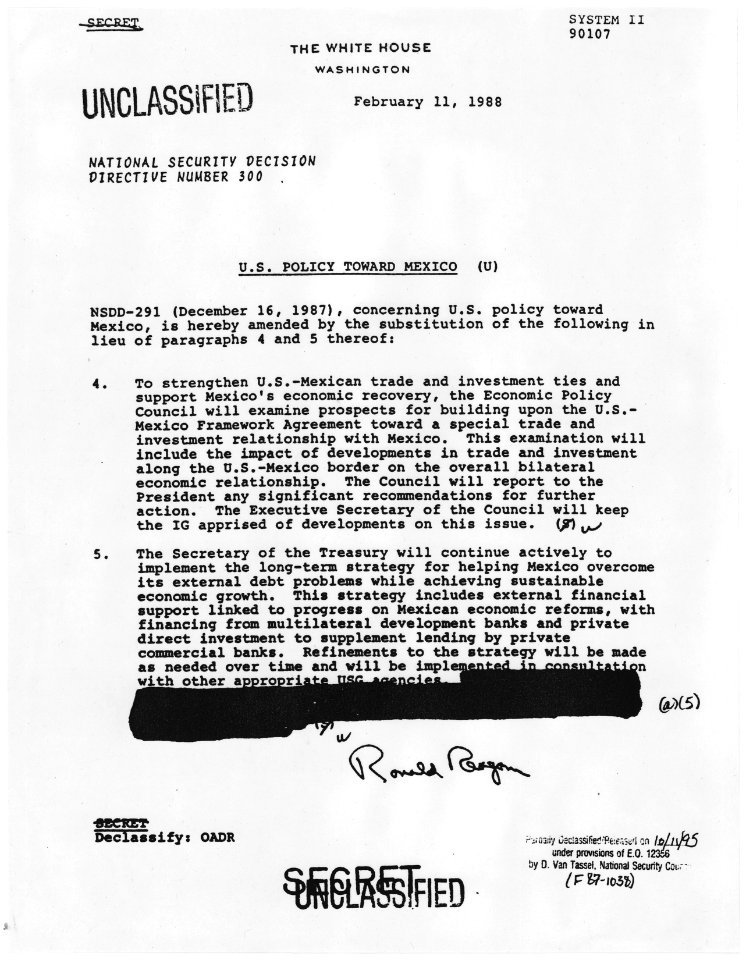 U.S. Policy Toward Mexico - NARA - 198392