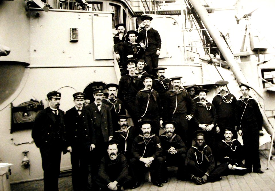 U.S. Navy protected cruiser, USS Atlanta, showing the forecastle crew, 1890 - 1910 (24646606743)