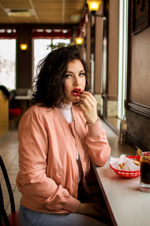 Sitting eating alone