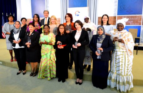 U.S. Secretary of State John Kerry and U.S. Ambassador-at-Large for Global Women's Issues Cathy Russell with the 2016 Secretary of State’s International Women of Courage Award winners - IWOC 2016 photo