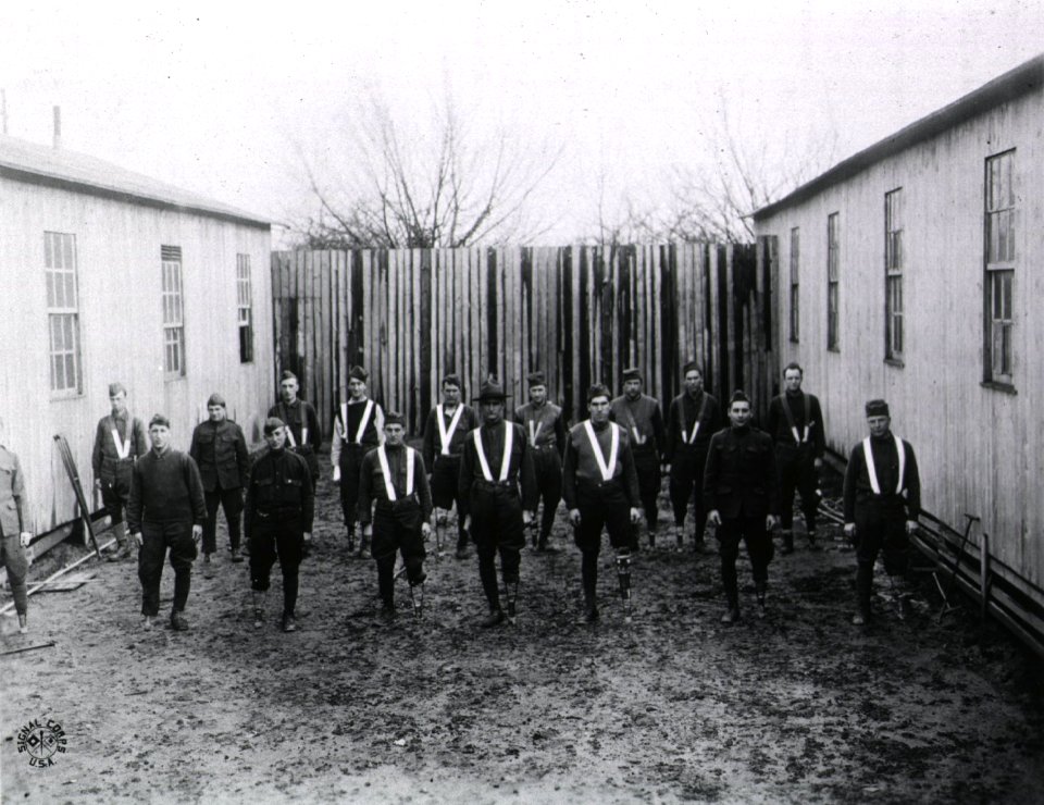 U.S. soldiers with peg legs
