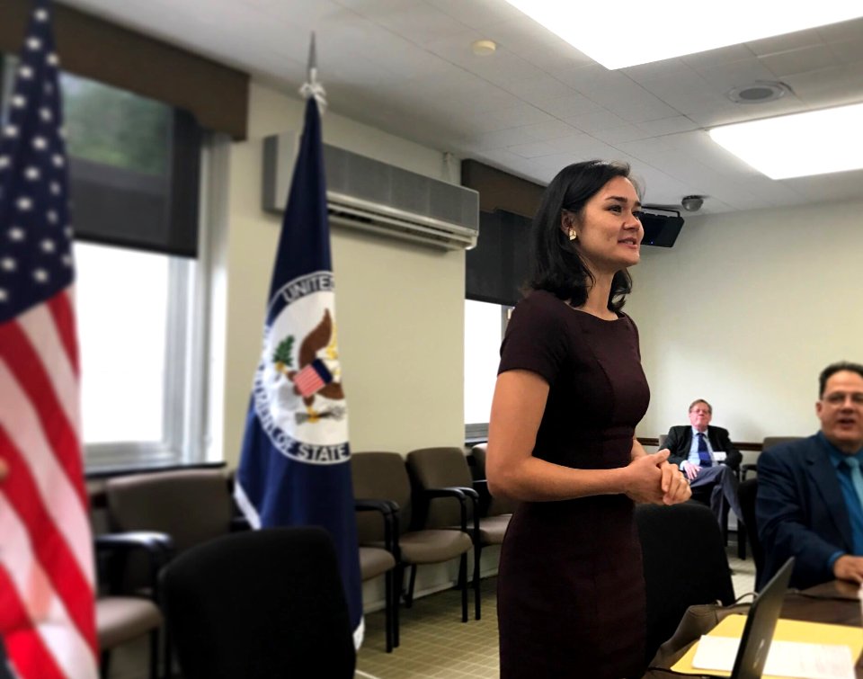 U.S. State Department Assistant Secretary of State Michelle Giuda speaking at Foreign Affairs Day at the U.S. State Department