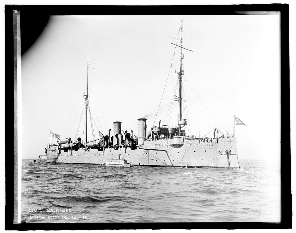 U.S.S. Baltimore, Hampton Roads, (Virginia), Dec 13, 1916 LCCN2016852825