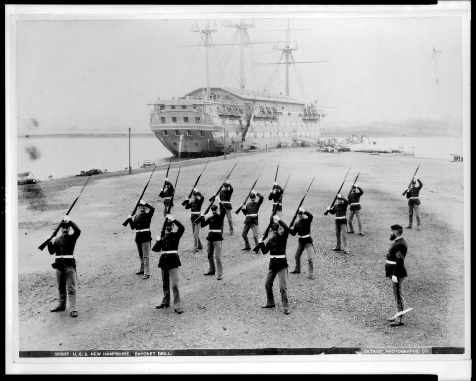 U.S.S. New Hampshire. Bayonet drill LCCN2003656066