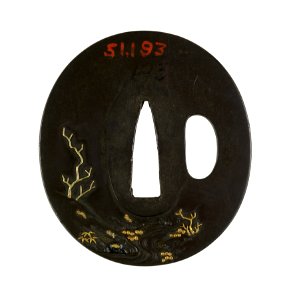 Uchikoshi Hirotoshi - Tsuba with an Immortal Seeing a Flying Crane - Walters 51193 - Back
