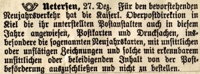 Uetersener Tageblatt 27. Dezember 1907