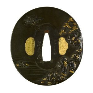 Uchikoshi Hirotoshi - Tsuba with an Immortal Seeing a Flying Crane - Walters 5198