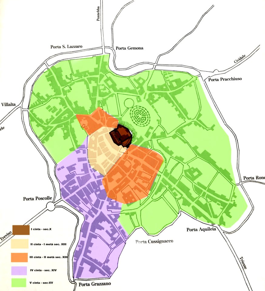 Udine mappa cerchie