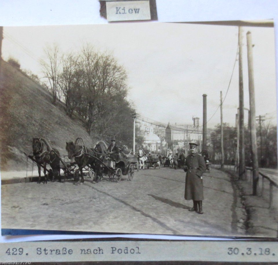 Ukraine, Kiew, Straße nach Podol, Foto 1918
