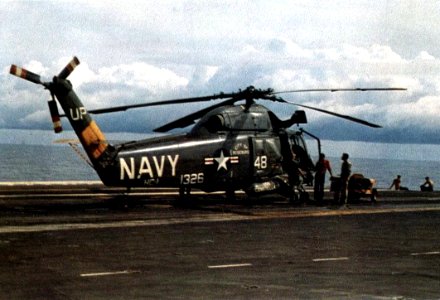 UH-2B of HC-1 on USS Constellation (CVA-64) 1967